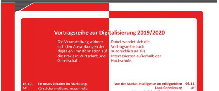 Zum fünften Mal: Vortragsreihe zur Digitalisierung der Hochschule Hof Zum fünften Mal: Vortragsreihe zur Digitalisierung der Hochschule Hof
